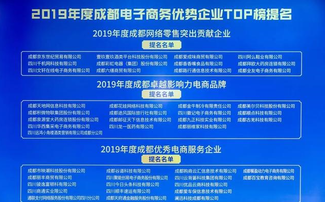 成都彩虹集團榮獲2019年度網(wǎng)絡(luò)零售突出貢獻企業(yè)獎