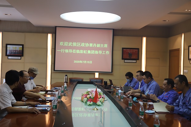 武侯區(qū)政協(xié)覃丹副主席一行蒞臨彩虹集團指導工作